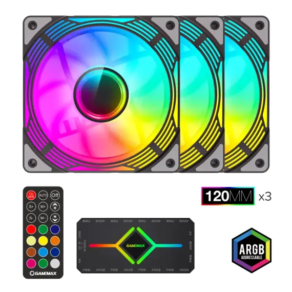 ВЕНТИЛЯТОР ДЛЯ ПК GAMEMAX KF300, 120 ММ