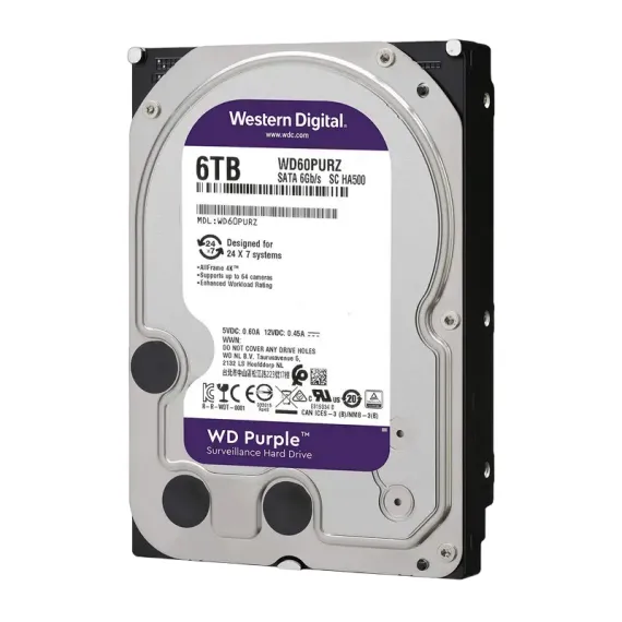 ЖЕСТКИЙ ДИСК WESTERN DIGITAL WD PURPLE, 3.5", 6 ТБ