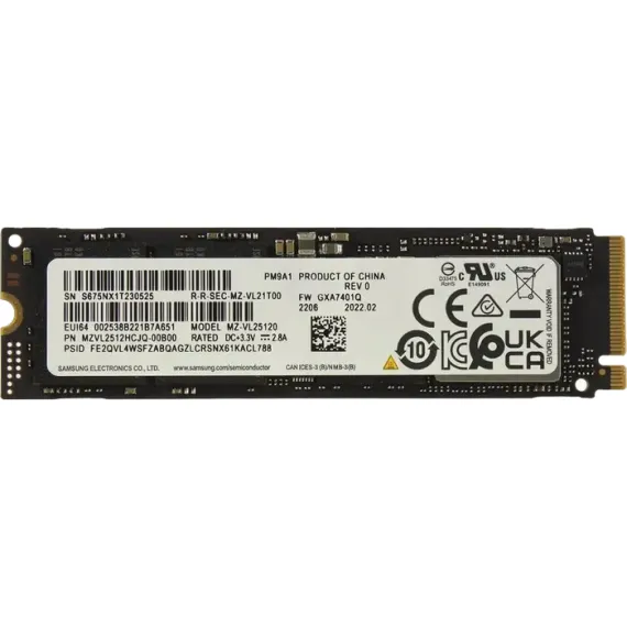 НАКОПИТЕЛЬ SSD SAMSUNG MZVL2512HCJQ-00B00, 512ГБ, MZVL2512HCJQ-00B00