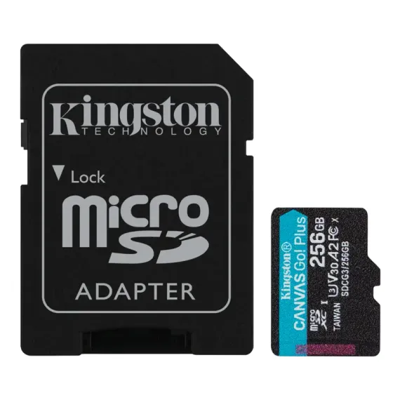 КАРТА ПАМЯТИ KINGSTON CANVAS GO! PLUS, 256ГБ (SDCG3/256GB)