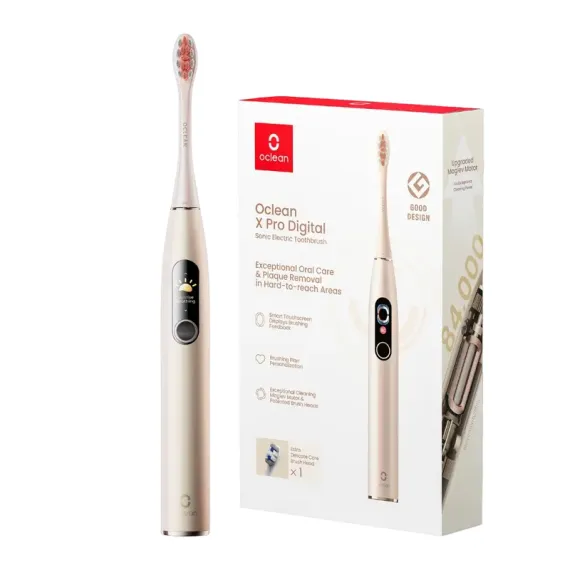 ЭЛЕКТРИЧЕСКАЯ ЗВУКОВАЯ ЗУБНАЯ ЩЕТКА XIAOMI OCLEAN X PRO DIGITAL, ЗОЛОТОЙ
