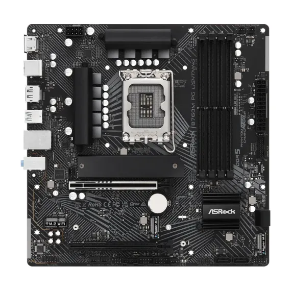 МАТЕРИНСКАЯ ПЛАТА ASROCK B760M PG LIGHTNING, LGA1700, INTEL B760, MICRO-ATX