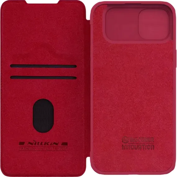 ЧЕХОЛ КНИЖКА NILLKIN IPHONE 15 PRO MAX - QIN PRO, КРАСНЫЙ