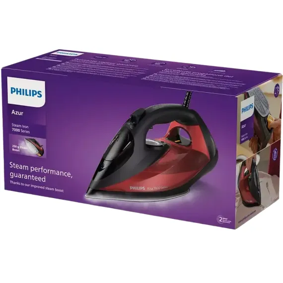 УТЮГ PHILIPS DST7022/40, 2800ВТ, ЧЕРНЫЙ | КРАСНЫЙ