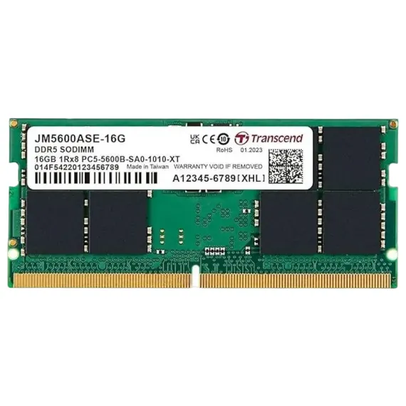 ОПЕРАТИВНАЯ ПАМЯТЬ TRANSCEND JM5600ASE-16G, DDR5 SDRAM, 5600 МГЦ, 16ГБ, JM5600ASE-16G