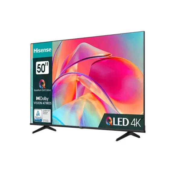 55" QLED SMART ТЕЛЕВИЗОР HISENSE 50E7KQ, 3840X2160 4K UHD, VIDAA U6.0, ЧЁРНЫЙ