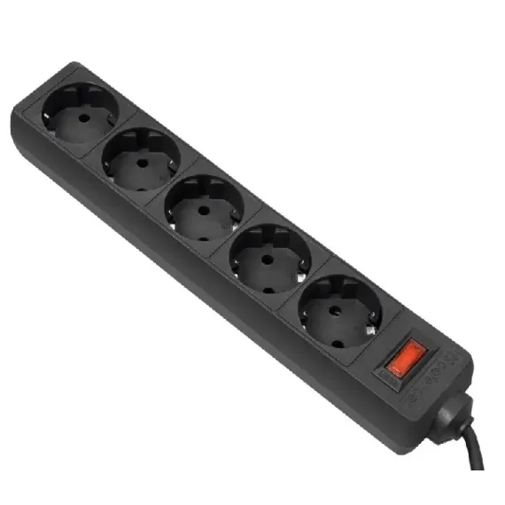 SURGE PROTECTOR     FOR UPS,  1,8M, 5 SOCKETS, ULTRA POWER, BLACK, UP3-B-1.8UPS