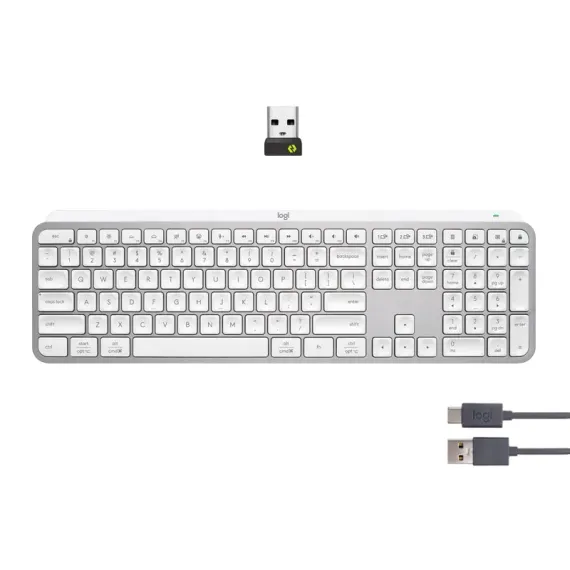 КЛАВИАТУРА LOGITECH MX KEYS S, БЕСПРОВОДНОЕ, PALE GRAY