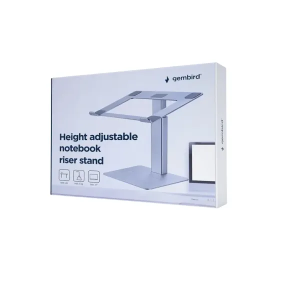 ПОДСТАВКА ДЛЯ НОУТБУКА GEMBIRD NBS-D1-02,  СЕРЕБРИСТЫЙ