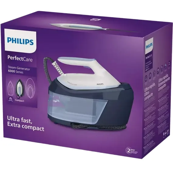 УТЮГ С ПАРОГЕНЕРАТОРОМ PHILIPS PSG6026/20, 2400ВТ, СИНИЙ