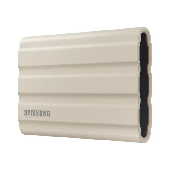 2.0TB SAMSUNG PORTABLE SSD T7 SHIELD BEIGE, USB-C 3.1 (88X59X13MM, 98G,R/W:1050/1000MB/S, IP65)