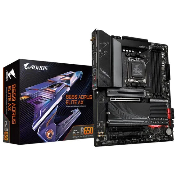 МАТЕРИНСКАЯ ПЛАТА GIGABYTE B650 AORUS ELITE AX REV1.0, AM5, AMD B650, ATX