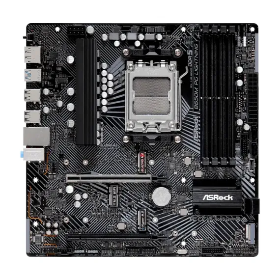 МАТЕРИНСКАЯ ПЛАТА ASROCK B650M PG LIGHTNING, AM5, AMD B650, MICRO-ATX