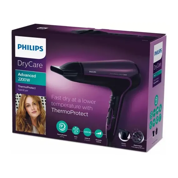 ФЕН PHILIPS HP8233/00, 2200ВТ, ЧЕРНЫЙ/ ФИОЛЕТОВЫЙ