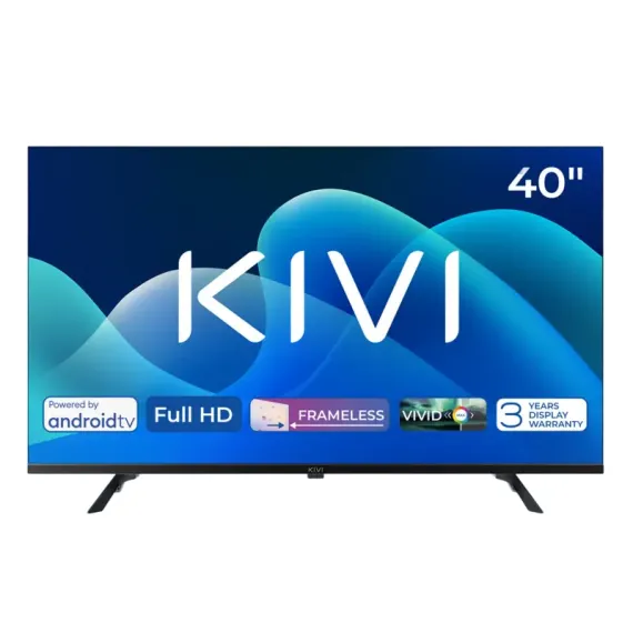 40" LED SMART ТЕЛЕВИЗОР KIVI 40F730QB, 1920X1080 FHD, ANDROID TV, ЧЁРНЫЙ