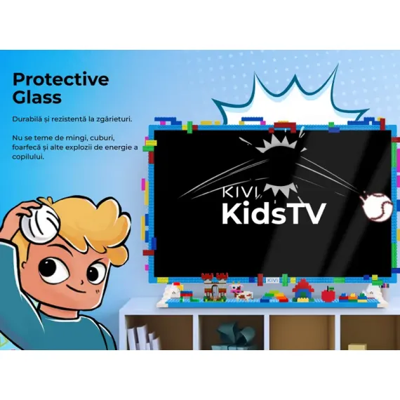 32" LED SMART ТЕЛЕВИЗОР KIVI KIDSTV, 1920X1080 FHD, ANDROID TV, СИНИЙ