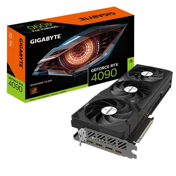 ВИДЕОКАРТА GIGABYTE GV-N4090WF3V2-24GD, 24 ГБ GDDR6X 384БИТ (GV-N4090WF3V2-24GD)