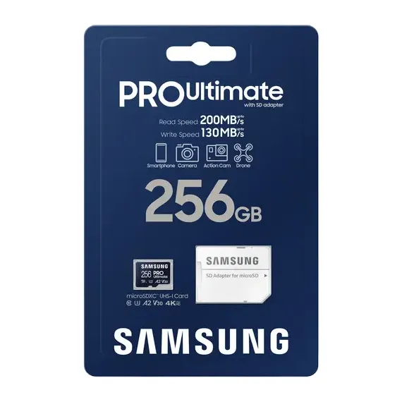 КАРТА ПАМЯТИ SAMSUNG PRO ULTIMATE MICROSD, 256ГБ (MB-MY256SA/WW)