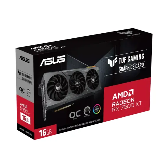 ВИДЕОКАРТА ASUS TUF-RX7600XT-O16G-GAMING, 16GB GDDR6 128БИТ (TUF-RX7600XT-O16G-GAMING)