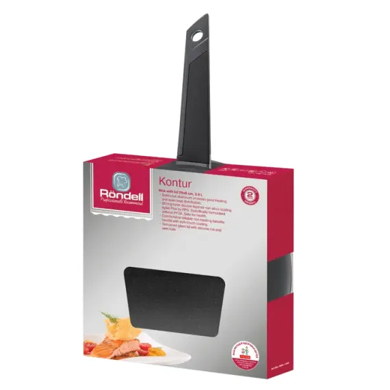 СКОВОРОДА WOK RONDELL RDA-1489, 3,4Л, 28СМ, ЧЁРНЫЙ