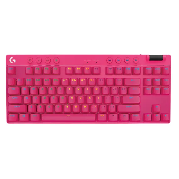 КЛАВИАТУРА LOGITECH G PRO X TKL, ПРОВОДНОЕ / БЕСПРОВОДНОЕ, РОЗОВЫЙ