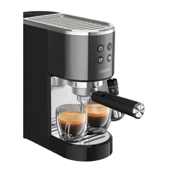 КОФЕВАРКА ЭСПРЕССО KRUPS XP444G10, 1400ВТ, ЧЁРНЫЙ