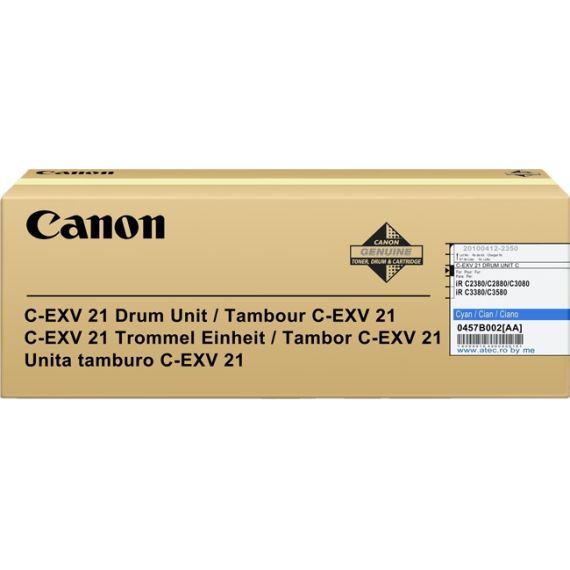 DRUM UNIT CANON C-EXV21 CYAN, 53 000 PAGES A4 AT 5% FOR CANON IRC2380/3380