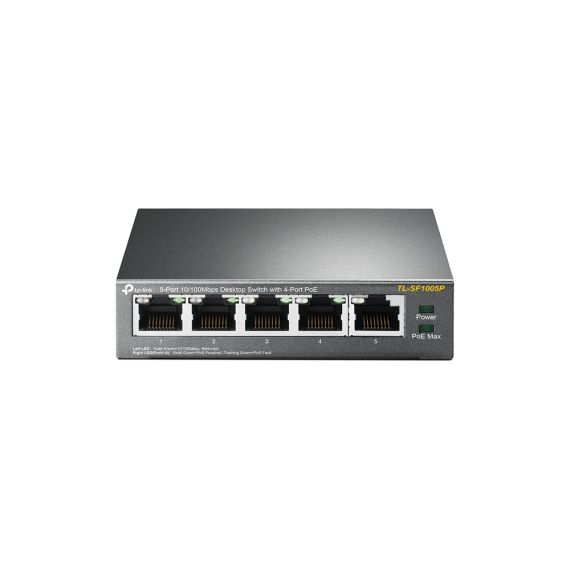 POE КОММУТАТОР TP-LINK TL-SF1005P / 5 PORT / 100MB / RJ45 / STEEL CASE