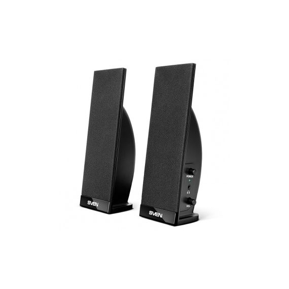 SVEN 230 BLACK, 2.0 / 2X2W RMS, HEADPHONE JACK