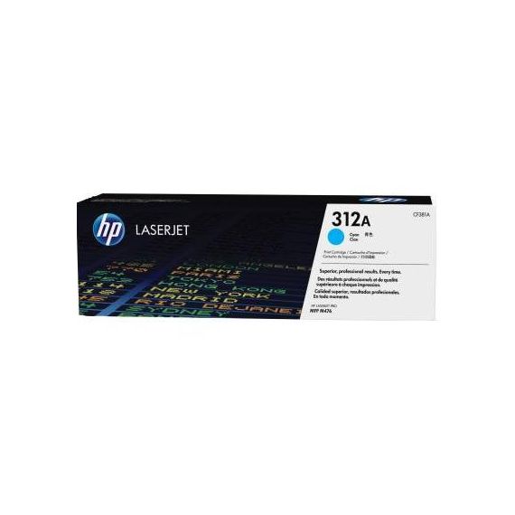 HP 312A (CF381A) CYAN ORIGINAL LASERJET TONER CARTRIDGE (UP TO 2700 PAGES), FOR  HP LASERJET PRO M476 SERIES
