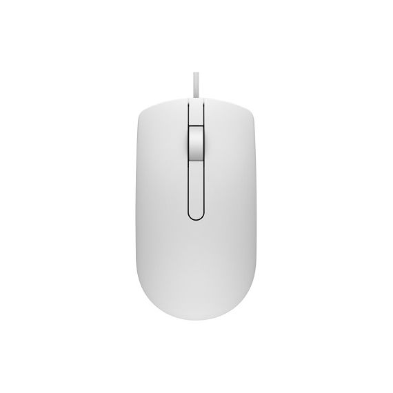 DELL OPTICAL MOUSE - WIRED - USB, 1000 DPI, 413G,  MS116 - WHITE (570-AAIP)