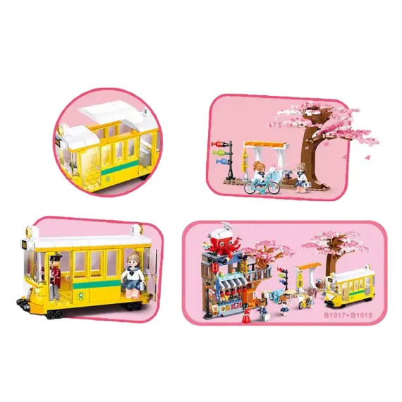 КОНСТРУКТОР SLUBAN "ТРАМВАЙ В ЦЕНТРЕ ГОРОДА" B1018, 6+