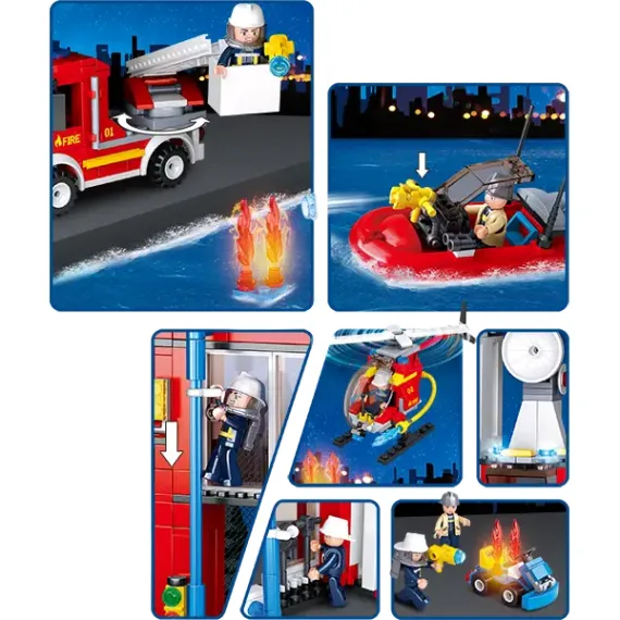 КОНСТРУКТОР SLUBAN "ПОЖАРНАЯ СТАНЦИЯ" B0631, 6+