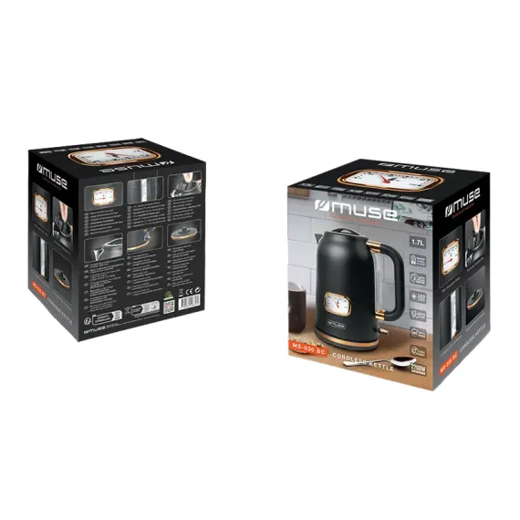 ЭЛЕКТРОЧАЙНИК MUSE MS-030BC, ЧЁРНЫЙ