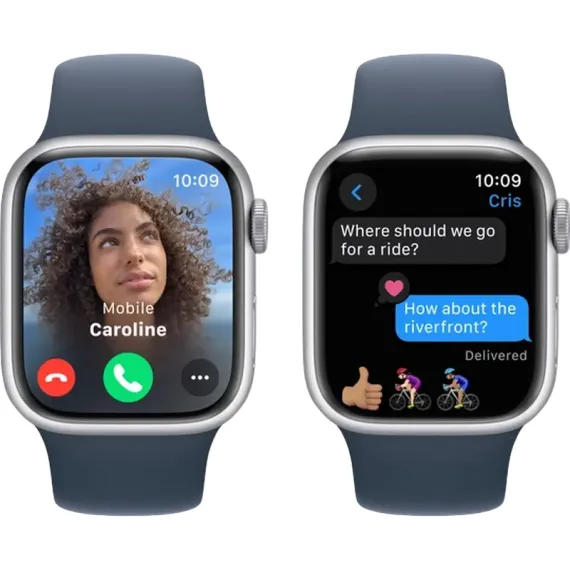 УМНЫЕ ЧАСЫ APPLE WATCH SERIES 9 GPS, 45ММ, SILVER | STORM BLUE