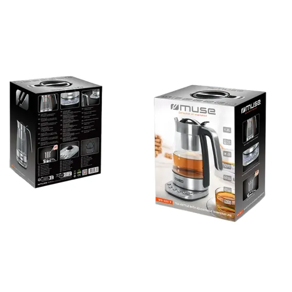 ЭЛЕКТРОЧАЙНИК MUSE MS-320 T, СЕРЕБРИСТЫЙ