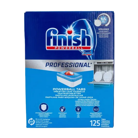 МОЮЩЕЕ СРЕДСТВО ДЛЯ ПОСУДОМОЕЧНОЙ МАШИНЫ FINISH PROFESSIONAL POWERBALL, 125 ШТ