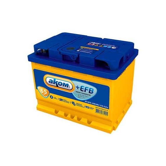 АККУМУЛЯТОР АКОМ 6 СТ-65 VL EFB EURO P+(650 A)