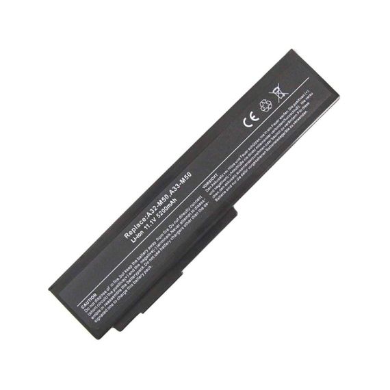 BATTERY ASUS N53 N43 G50 N61 X55S G51 L50 G60 M60 PRO62 A32-M50 A32-N61 A32-X64 A33-M50 A32-H36 11.1V 5200MAH BLACK ORIGINAL