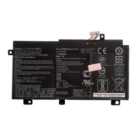 BATTERY ASUS TUF GAMING FX504GM FX505DV FX505DU FX505DY FX505GE FX505GD FX80GE FX80GD FX86FM B31N1726-1 11.4V 48WH 4050MAH BLACK ORIGINAL
