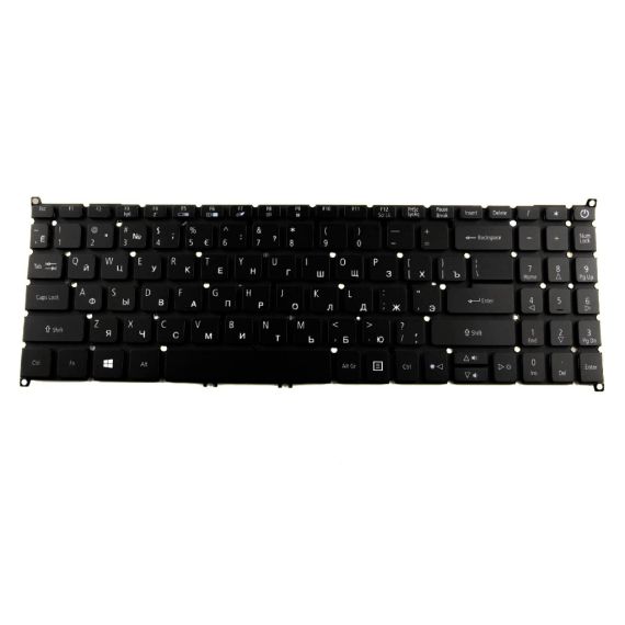 KEYBOARD ACER ASPIRE 3 A315-23 A315-34 SWIFT  SF315-41 SF315-51 SF315-52 SF315-54 W/O FRAME ENG/RU BLACK ORIGINAL