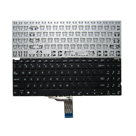 KEYBOARD ASUS VIVOBOOK X509 D509 M509 V5000 X509FA X509UA X509MA X512 W/O FRAME "ENTER"-SMALL ENG/RU BLACK