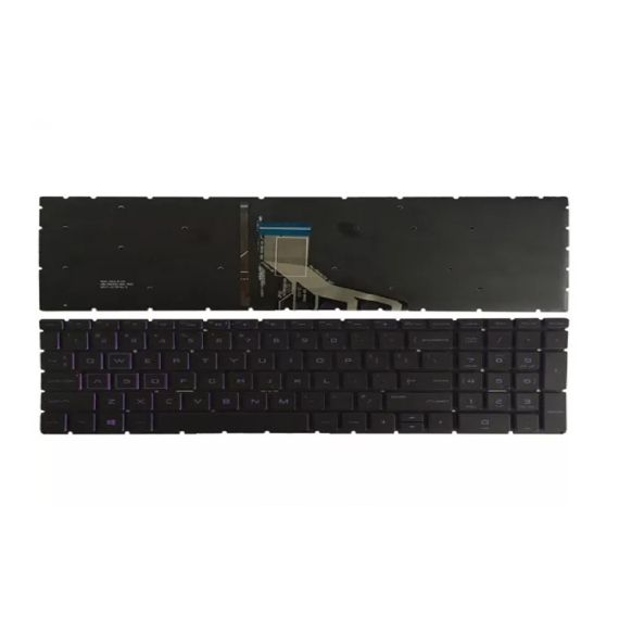 KEYBOARD HP PAVILION 15-DK 15T-DK 15DK 15-CX 15Z-EC SERIES W/BACKLIT W/O FRAME "ENTER"-SMALL ENG/RU BLACK