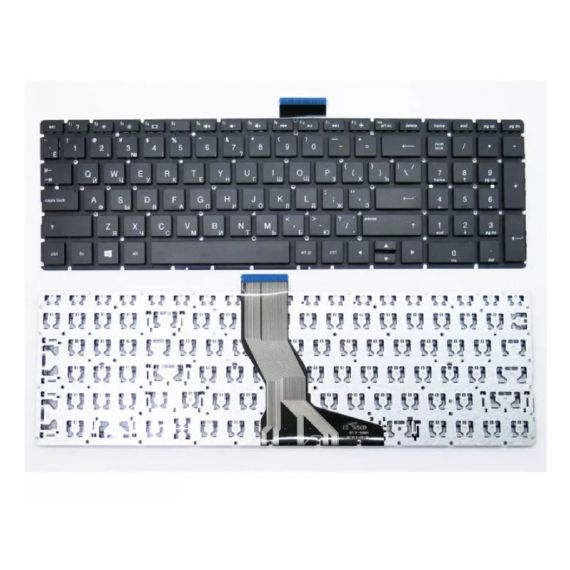 KEYBOARD HP PROBOOK 250 G6, 255 G6, 256 G6, 258 G6 W/O FRAME "ENTER"-SMALL RIGHT ANGLES ENG/RU BLACK