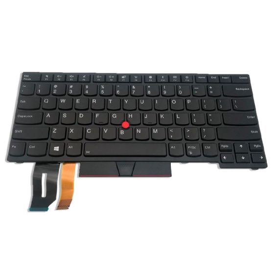 KEYBOARD LENOVO THINKPAD E480 L480 T480S W/TRACKPOINT W/BACKLIT  ENG/RU BLACK