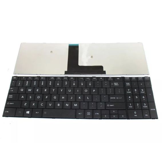 KEYBOARD TOSHIBA SATELLITE C50T-A, C50T-B, C50D-B, C50-B, C55-B, C55T-B, C55D-B, C55DT-B, R50-B  ENG/RU BLACK ORIGINAL