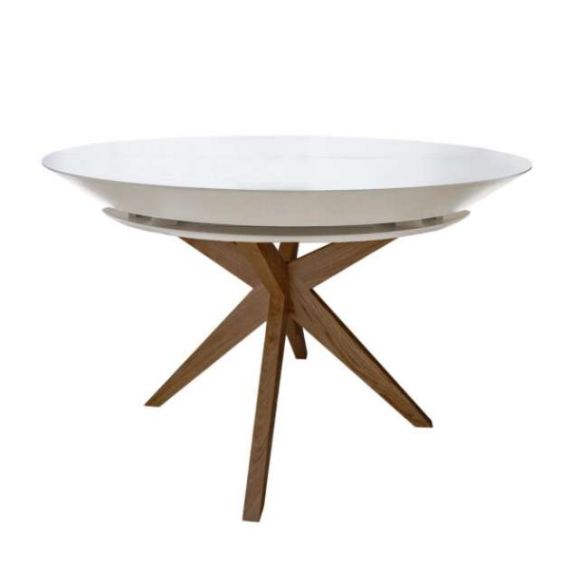 MASA NOVA FURNIR~ITALIAN WHITE+WOOD OAK LEG