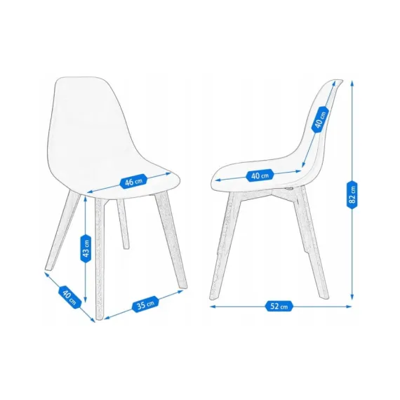 СТУЛ JUMI ADA (СЕРЫЙ)