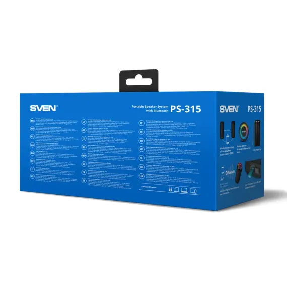 ПОРТАТИВНАЯ КОЛОНКА SVEN PS-315, ЧЁРНЫЙ
