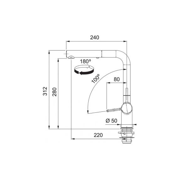 FRANKE ACTIVE PLUS DUS MATTE BLACK